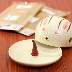 京都清水焼 うさぎのお香立て