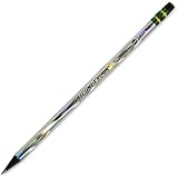 Dixon Ticonderoga Noir Black Wood-Cased #2 Pencils, Holographic Design, 12-Count Hang Tab Box (13970)