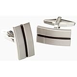 Kenneth Cole REACTION Men's Cufflinks, Silver, One Size