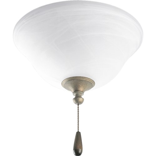 Best Price Progress Lighting P2612-04 Two-Light Universal Kit with Alabaster Style Glass Bowl, Platinum Mist