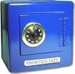 Frontier Safe - Steel Safe with Combination Lock and Coin Slot (Blue,Black or Red)