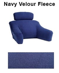 Bedlounge Hypoallegenic (Regular Size, Velour Flece Navy Blue Cover): The Ultimate Back Wedge, Bed Rest, Back Support, Comfort Reading Pillow