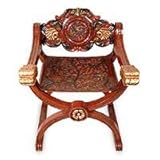 IMAGE OF Cedar and leather armchair, 'Royal Throne'