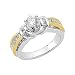 14K Two-Tone Gold Diamond Engagement Ring Semimount - 0.20 Ct.