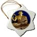 Young Buddha W/Lotus Flower Namaste Wisdom Gifts - 3 Inch Snowflake Porcelain Ornament