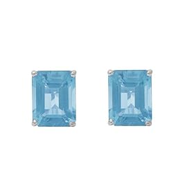 Buy 10k White Gold Blue Topaz Earrings by Amazon.com Collection