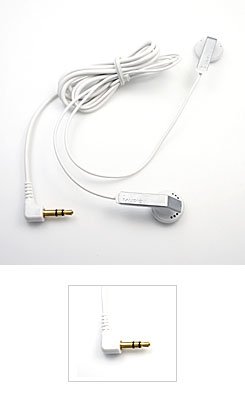 Earphones White For iAUDIO (Elbow)