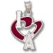 Los Angeles Angels Heart 3/4in Pendant Sterling Silver