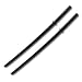 2 Black Bokens Wood Practice Swords, Wooden Daitos Training Katana