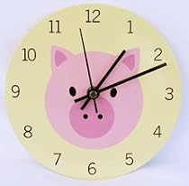 Tot Dots Wall Clock - Pig