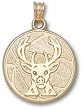 Milwaukee Bucks Basketball 3/4" Charm/Pendant -14K/10K, Stainless Steel or Gold Plated