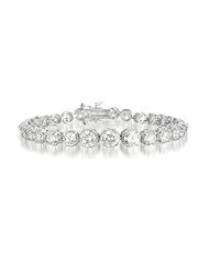 Cubic Zirconia And Sterling Silver Graduated Bracelet