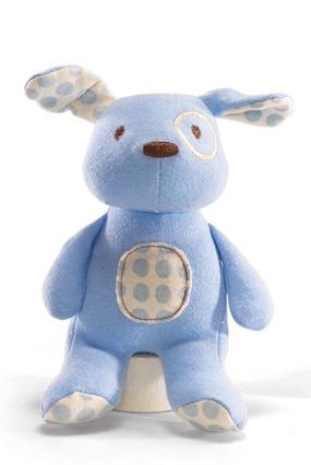 Gund Baby Love Our Earth Organic Cotton Patch the Puppy Rattles (Blue)