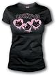 Lucky 13 SEE, HEAR, SPEAK NO EVIL KITTIES Womens Girlfriend Tee- Black Lucky 13 SEE, HEAR, SPEAK NO EVIL KITTIES Womens Girlfriend Tee- Black