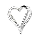 14k White Gold Metal Fashion Heart - JewelryWeb