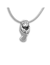 Sterling Silver Manatee Large Pendant by The Magic Zoo