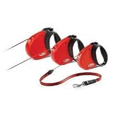 Flexi Comfort 3 Retractable Tape Leash For Dogs Up To 110lbs. grey & black-color-