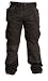 Lined Work Trousers APACHE HOLSTER POCKET WORK TROUSERS BLACK REGULAR 31