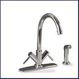 Chrome Kitchen Faucet with Sprayer - Monoblock Style