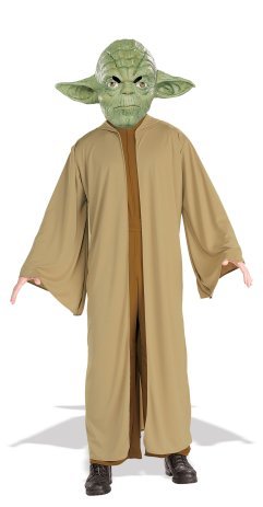Childrens Toyshop  Toys : Star Wars Fancy Dress Costume Yoda Jedi Master Adult Standard