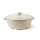 Calphalon Ceramic Vanilla 3 Quart Covered Round Casserole with Lid by Calphalon