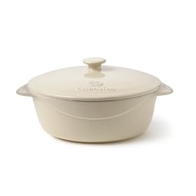 Calphalon Ceramic Vanilla 3 Quart Covered Round Casserole with Lid by Calphalon