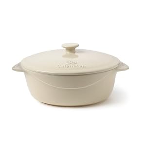 Calphalon Ceramic Vanilla 3 Quart Covered Round Casserole with Lid by Calphalon