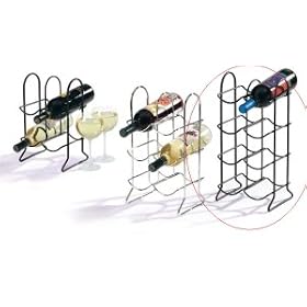 Spectrum 8-Bottle Townhouse Wine Rack in Black 49710CAT by Spectrum