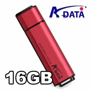 A-Data 16GB PD16 USB Flash Drive - ReadyBoost Compatible, Aluminum Material, Red