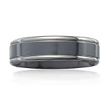 Men's 6.5mm Black Titanium Wedding Ring