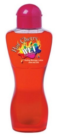 Wet Fun Flavors Heating Massage Lotion 8.4 oz Bottle Cherry Flavor