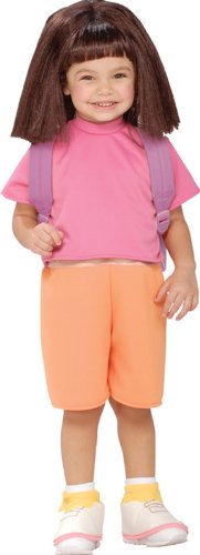 dora the explorer childs dora costume with backpack medium  more detail click!