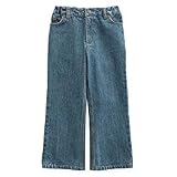 Toddler Girls' Boot-cut Elastic Waist Jeans by Lands' End