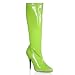 SEDUCE 5 Inch Plain Stretch Knee Boot, Side Zip Lime Stretch Patent Pleaser