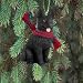 German Shepherd Miniature Dog Ornament - Black