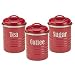 Kitchen & Housewares : Typhoon Vintage Red Set of 3 Small Canisters
