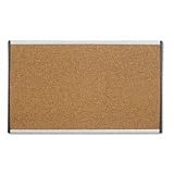 Quartet Cubicle Arc Frame Color Cork Bulletin Board, 24 X 14, Graphite Color, Aluminum Frame - ARCB2414