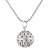 Round Keepsake Locket or Prayer Box Pendant with Heart Designs in Sterling Silver on a 20" Rhodium Snake Chain, #8004