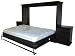Murphy Bed with Two Nightstands - Horizontal Queen Murphy Bed with Two Nightstands in Traditional Alder with a Coffee Finish | Free Shipping