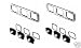 1964 Dodge Polara Tail & Back-Up Light Lens & Gasket Set