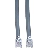 CableWholesale 7-Feet RJ12, 6P/6C Silver Satin Flat Cable (8102-66107)