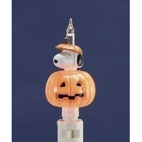 Club Pack of 12 Peanuts Snoopy Jack-O-Lantern Halloween Bubble Night Lights