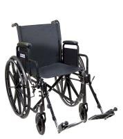 Drive Medical Silver Sport (2) 18'' Wheelchair - Black