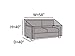 Covermates Outdoor Sofa Loveseat Cover - Water Resistant Polyester, Drawcord Hem, Mesh Vents, Seating and Chair Covers, 58W x 40D x 40H, Khaki