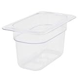 Excellante Ninth Size 4-Inch Deep Polycarbonate Food Pan