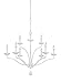 Feiss F3131/9PSW Annie Candle Chandelier, 9-Light  540 Watts (33"W x 35"H), White