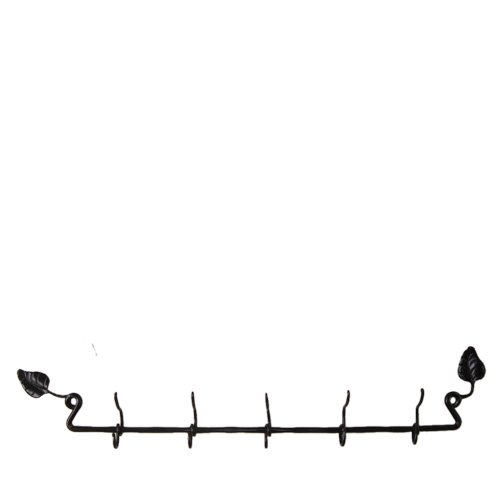 See Calico Wought Iron Leaf Coat Rack