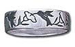 Solid Sterling Silver Hummingbird Band Ring