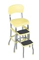 Cosco 11-120CBY1 Retro Chair/Step Stool Yellow