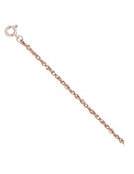 14k Solid Rose Pink Gold Diamond Cut Rope Chain Necklace 0.9mm 20"